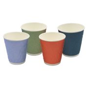 Стакан бумажный 2сл. NDW9, 200/260мл «Узоры» микс 4 цвета Для горячих напитков СкандиПакк (х50/1250)