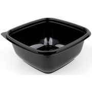 Контейнер без крыш. «Кубик» квадрат. ПЭТ СпК-1616, 750мл 160х160х62мм цвет Черный СТП (х75/450)