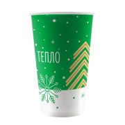 Стакан бумажный 1сл. SP16S 400/473мл «Тепло» НГ Для горячих напитков (х50/1000)