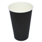 Стакан бумажный 1сл. SP16, 400/473мл цвет Черный Для горячих напитков (х45/900)