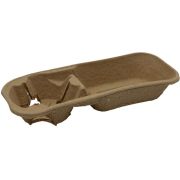 Держатель «Держатель +1» для стаканов натур для 1го стакана цвет Крафт Пульперкартон СОЭМЗ (х150)