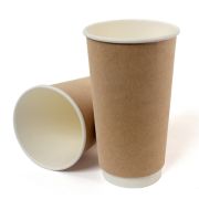 Стакан бумажный 2сл. DW20, 500/637мл цвет Крафт, Для горячих напитков (х340)