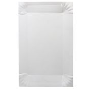 Тарелка бумажная 130х200мм цвет Белый Белое дно (х100/1500)