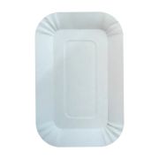 Тарелка бумажная 130х200мм цвет Белый Крафт дно. Высший сорт (х100/1800)