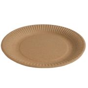 Тарелка бумажная D=210мм цвет Крафт (х100/600)