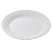 Тарелка бумажная D=180мм цвет Белый Мелован. (х50/500)