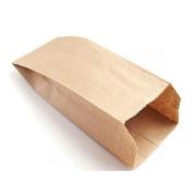 Пакет бумажный с плоским дном 80х45х185мм 40г/м2 цвет Крафт (х100/2500)