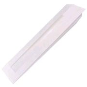 Пакет бумажный с окном и плоским дном 100(50)х50х640мм ЭДП 40г/м2 цвет Белый (х1000)