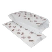 Пакет бумажный с плоским дном 90х40х205мм ВП 40г/м2 цвет Белый, «с печатью »Фастфуд