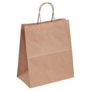 Пакет бумажный с кручеными ручками 260х150х350мм 90г/м2 цвет Крафт (х250)