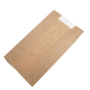 Пакет бумажный с окном и плоским дном 140(80)х90х240мм ВПМ 40г/м2 цвет Бежевый (х2000)