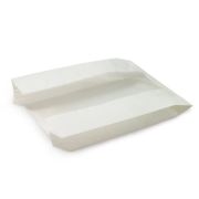 Пакет бумажный с окном и плоским дном 140(60)х60х250мм ВПМ 40г/м2 цвет Белый (х2000)