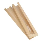 Пакет бумажный с окном и плоским дном 110(50)х40х600мм ВПМ 40г/м2 цвет Бежевый (х1500)