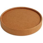 Крышка для круглого бумажного контейнера D=98мм UNI для 450 мл цвет Крафт (х600)
