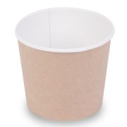 Контейнер бумажный круглый для супа без крыш. 700мл D=116мм Выс:108мм Round Bowl цвет Крафт OSQ (х525)