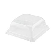 Крышка для бумажного контейнера 141х141х56мм SmartPack для 550 мл Купольная цвет прозр. OSQ (х450)