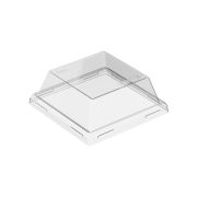 Крышка для бумажного контейнера 130х130х40мм OneClick Lid 550/40 для 550 мл Высокая цвет прозр. (х400)