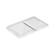 Крышка для бумажного 2х секц. контейнера 200х120мм OneClick Lid 800/0 для 800 мл Низкая цвет прозр. (х300)