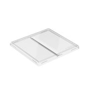 Крышка для бумажного контейнера 2х секц 200х190мм OneClick Lid 1200/0 для 1200 мл Низкая цвет прозр. (х180)