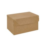 Контейнер бумажный 150х100х85мм ECO CAKE 1200 цвет Крафт/Белый DoECO (х25/250)