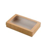 Контейнер бумажный «на вынос» 1000мл 200х120х40мм TABOX ламинированный цвет Крафт/Белый Packton (х300)