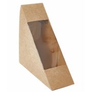 Упаковка для сэндвичей 127х127х50мм ECO Sandwich 50 С окном цвет Крафт DoECO (х50/600)