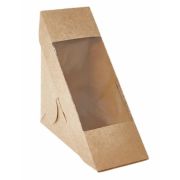 Упаковка для сэндвичей 125х125х40мм ECO Sandwich 40 С окном цвет Крафт DoECO (х50/600)