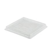 Крышка для бумажного контейнера 114х114х13.5мм SmartPack для 300 мл Плоская цвет прозр. OSQ (х50/300)