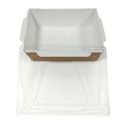 Крышка для бумажного контейнера 170х135мм для 800мл, S-BOX цвет прозр. КСс-з (х300)