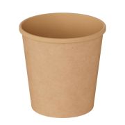 Контейнер бумажный круглый для супа без крыш. 520мл D=102мм Выс:95мм OneBowl UP цвет Крафт (х1/550)