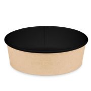 Круглый контейнер 620мл 150мм Выс.: 46мм Round Bowl цвет Крафт/Черный OSQ (х270)