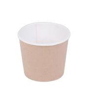 Контейнер бумажный круглый для супа без крышки 400мл 100мм Выс.: 85мм Round Bowl цвет Крафт/Белый OSQ (х30/600)