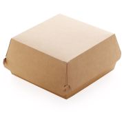 Коробка д/гамбургеров ECO BURGER L 123x123x70мм BURGER Размер L середина 140 цвет Крафт/Белый OSQ (х240)