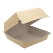 Коробка д/гамбургеров ECO BURGER L 120х120х70мм BURGER Размер L цвет Крафт/Белый Packton (х400)