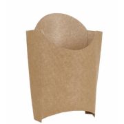 Упаковка для картофеля фри 150г 54х132х120мм FRY Размер L цвет Крафт DoECO (х50/1000)