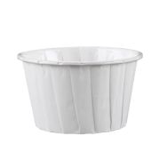 Форма бумажная D=50мм Выс:40мм Маффин, усиленная, ламинированная цвет Белый (х100/1200)