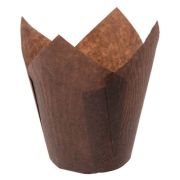 Форма бумажная D=50мм Выс:80мм Тюльпан цвет Коричневый (х250/4000)