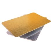 Подложка 0,8 мм 200х130мм ламинированная цвет Золото/Серебро прямоуг. (х1/1500)