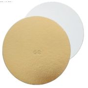 Подложка 3 мм D=260мм усиленная цвет Золото/Белый жемчуг DoECO (х20)