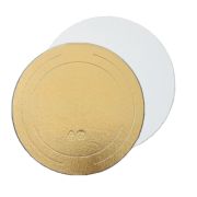 Подложка 3 мм D=220мм усиленная цвет Золото/Белый жемчуг DoECO (х20)