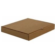 Коробка картонная для пиццы 190х190х40мм профиль Т-22-В гофрокартон КАМ цвет Бурый/Бурый (х1/50)