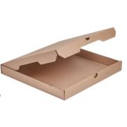 Коробка картонная для пиццы 300х300х40мм профиль Т-11-Е микрогофрокартон КТК цвет Крафт (х1/50)