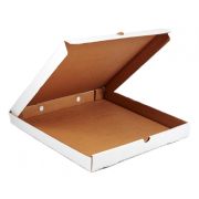 Коробка картонная для пиццы 190х190х40мм профиль Т-22-В гофрокартон КАМ цвет Белый/Бурый (х1/50)