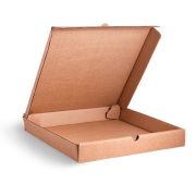 Коробка картонная для пиццы 360х360х40мм профиль Т-22 - В КАМ цвет Бурый/Бурый (х1/50)