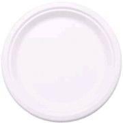 Тарелка БИО D=172мм Сахарный тростник Круглая цвет Белый (х125/1000) Китай