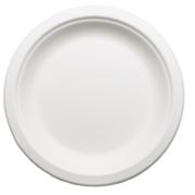 Тарелка БИО D=260мм Растительное волокно Круглая цвет Белый (х50/1000)