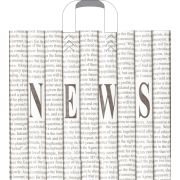 Пакет ПЭ с петлевой ручкой 40х36+4см (110) (Новости) Артпласт (х25/350)