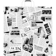 Пакет ПЭ с петлевой ручкой 55x55+4см (60) (Газетный коллаж) Артпласт (х25/250)