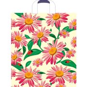 Пакет ПЭ с петлевой ручкой 38x42+3см (37) ПНД (Ромашки) Артпласт (х50/500)