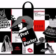 Пакет ПЭ с петлевой ручкой 60х50+6см (70) (Мода) Интерпак (х25/250)